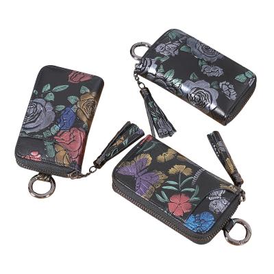 China Fashion popular products fashion multifunctional car key bag exquisite pattern key case key wallet for sale