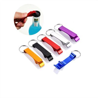 China Popular Mini Pocket Aluminum Alloy Beverage Portable Beer Bottle Opener Key Chain for sale