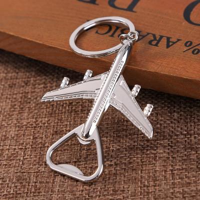 China Retro Popular Beer Opener Aircraft Key Chain Kitchen Accessories Tools Bottle Opener Key Chain for sale