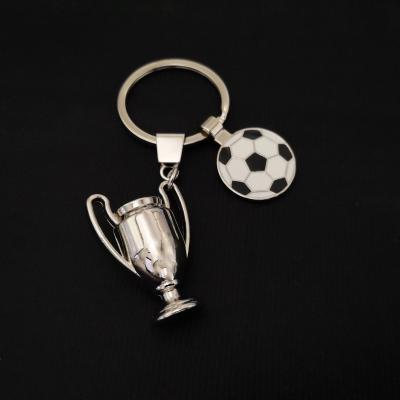 China 3D Advertising European Champion Clubs Cup Keychain Trophy High Quality Football Key Chain for sale