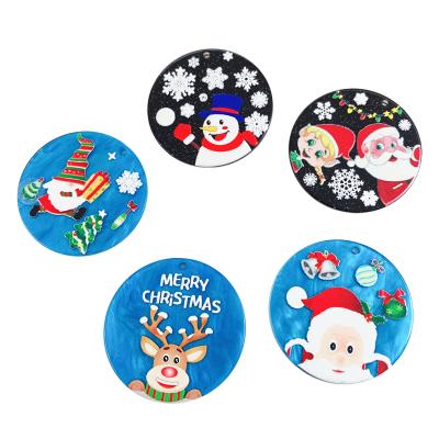 China New Christmas Series Acrylic Pendant Key Chain Convenient Trending Cartoon Key Chain Accessories for sale