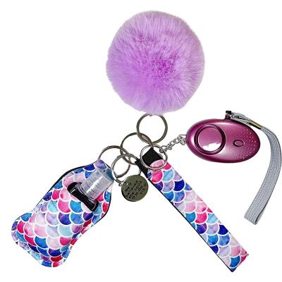 China Environmental Friendly Security Key Chain Gifts Scream Loud 130dB Alarm Self Defense Defense Key Chain For Women for sale