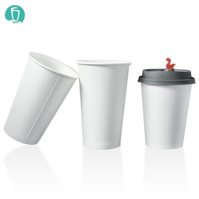 China 2019 Disposable Single Wall New Products Factory 8oz White Paper Disposable Coffee Cup for sale