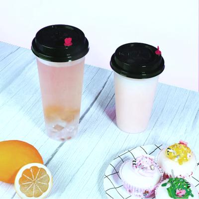 China Single Wall Custom Printed Clear Transparent PP Disposable Plastic Cup With Lid for sale