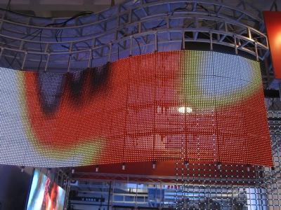 China P12 DIP Full Color Flexible LED Screen RGB 6000 nits to 8000nits CE RoHS for sale