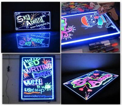 China Indoor Electronic Sparkle LED Writing Boards for cafe menu 30 x 50cm energy saving for sale