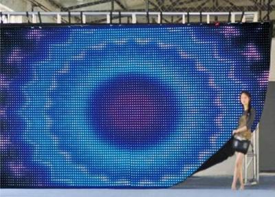 China Outdoor P37.5 P25 Flexible LED Curtain Display Screen Rental for stage backdrop for sale