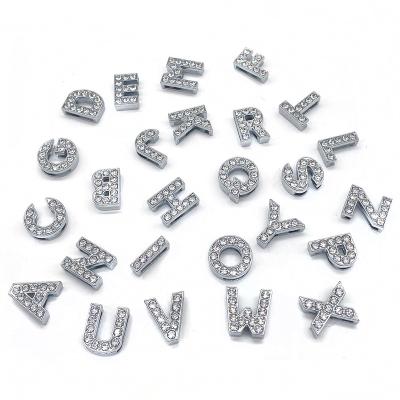 China Wholesale Cheap Custom Shoe Clog Charm Accessories Decoration Metal Bling Letter Pins Luxury Designer Piece Clogs Charms for sale