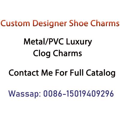 China Custom Made Clog Charm Custom Make Soft Rubber PVC Metal Shoe Decorations Decor Accessories For Business Croc Special Design DIY Croc Logo Charms for sale