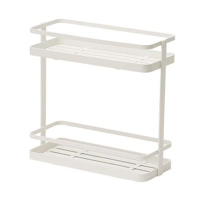 China Fashionable Best Price Iron White Durable Spice Rack Kitchen Pantry Organizer for sale