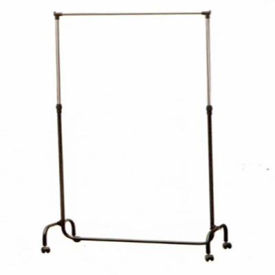 China Black Simple Rod Type Garment Shoes Racks Multifunctional Metal Bedroom Convenience With 4 Wheels for sale