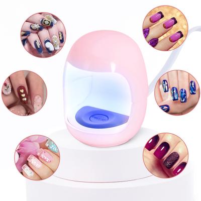 China ODM Free Lamp Mini Uv Led Flash Cure OEM Logo Print Single Finger Nail Nail Lamparas 45*45*58mm for sale