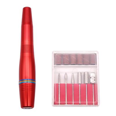 China Professional Nail Polishing Nail Trimming, Nail Buffing, Nail Shaping Electric Nail Drill Machine with Nail Drill Bit for sale