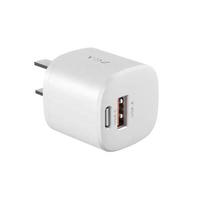 China ZGA CT08 PD20W Mobile Phone Dual Port Charger for sale