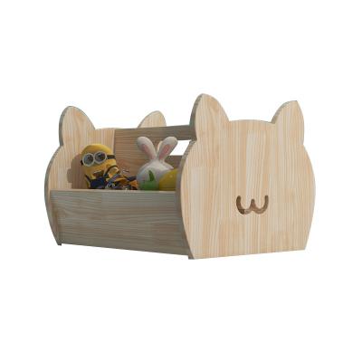 China Sustainable Unpainted Log Cat Wooden Storage Rack Bedroom for sale