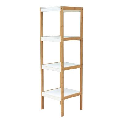 China Sustainable Factory Customized Square Bamboo And Wood Shelf For Indoor Storage for sale