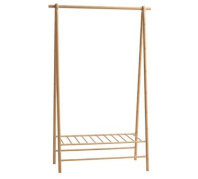 China Retro Modern Original Bamboo And Wood Color Floor Hanger Bedroom Entryway for sale