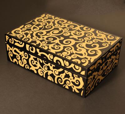 China Handmade Luxury Wooden Middle East Style Wooden Crate Lacquer Box Hideout Stash Box Wooden Stash Box for sale