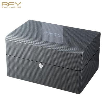 China Handmade Luxury Watch Storage Packaging Custom Logo 10 12 30 Slots Watch Wooden Gift Box for sale