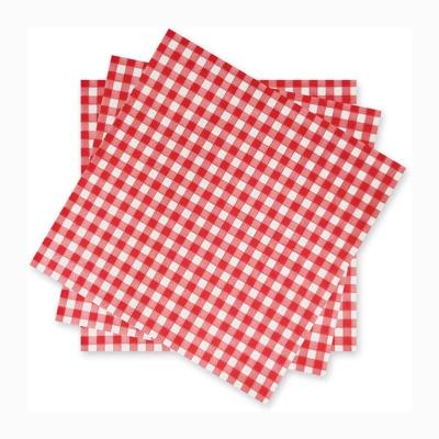 Chine Serviettes de tissu de papier de modèle de plaid pour le ménage de cuisine de déjeuner à vendre