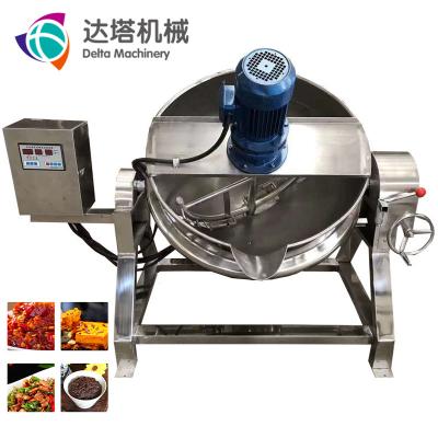 China Commercial Vegetable Processing Plant Boiling Soup Tilting Cooking Chili Refining Jam Sauce Frying Machine For Electric And Steam Pot/Gas Heating for sale