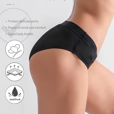 China 4 Layers Breathable Period Panties Selling Women Panties Antibacterial Hot Leakproof Menstrual Washable Panties Underwear For Ladies for sale