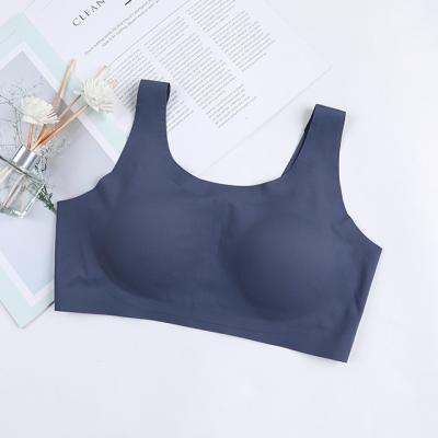 China Wholesale Sexy Ladies One Piece Laser Cut Seamless Underwear Removeable Pads Bra Lift Up Seamless Wireless Yoga Bra Sleep Bra for sale