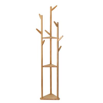 China Adjustable (Other) Hot-selling Living Room Wooden Coat Hangers, Brown Fabric Trees for sale