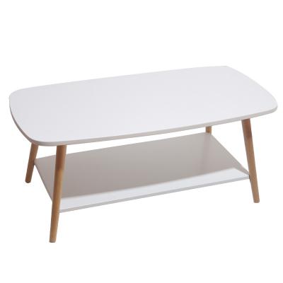 China Modern Square White Wooden Coffee Table Table Fixed Asset Furniture Coffee Table for sale