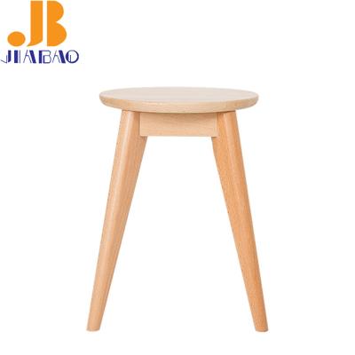 China New Design Modern Beech Wood Stool For Living Room Furniture Small Wooden Stool for sale