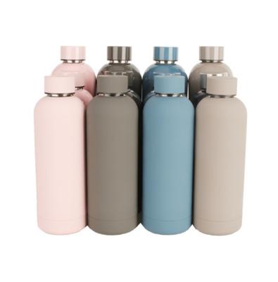 China Sustainable Promotion Double Wall Vacuum Insulated Bottles Small Mouth 500ml 750ml Stainless Steel Water Bottle for sale