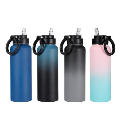 China Durable Wide Mouth Double Wall Vacuum Stainless Steel Bottle 32oz Water Bottle Gym Water Bottle for sale