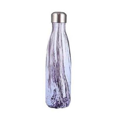 China Sustainable Cola Shape Marble Pattern Stainless Steel Water Bottle 500ml Double Wall Vacuum Insulated Bottle for sale