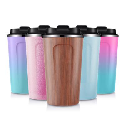 China Viable Cheap Price Portable Stainless Steel 12oz 14oz Insulated Travel Coffee Mugs With Custom Logo for sale