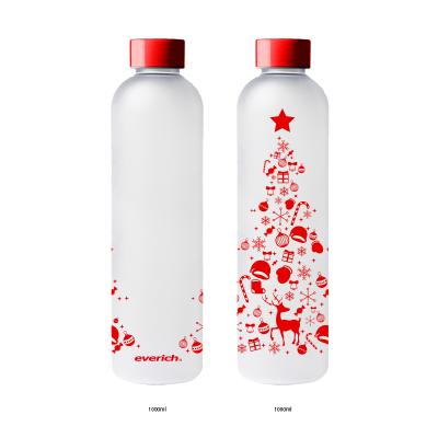 China Gift Letter Glass Colorful Water Bottle With Cloth Bottle Glass Drinkware Cover Frosted GYM Time Portable Maker for sale