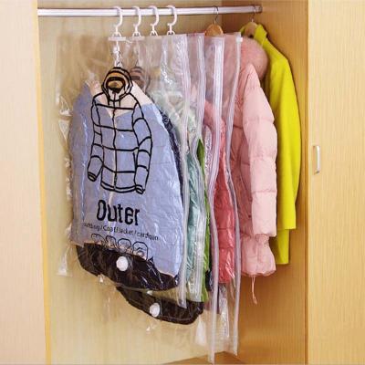 China Modern Hanging Clothes Compressed Storage Bag Large Thicker Than Transparent Down Jacket Air Vacuum Bag Clothes Finish Bag for sale