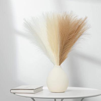 China Small Reed Pampas Grass For Decoration Minimalist White Natural Dry Nordic Style 45cm for sale