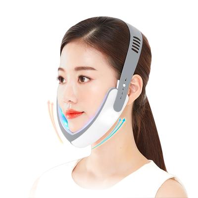 China Tightening Professional Home Use V Line Face Lifting Face Shaping Belt For V Face Lifting Vibration EMS Face Slim Massager for sale