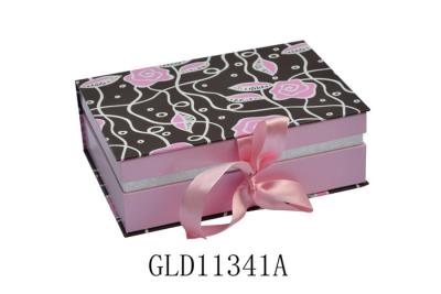 China Delicate Colorful Printing Gift Boxes Set Empty Book Shaped With Ribbon for sale