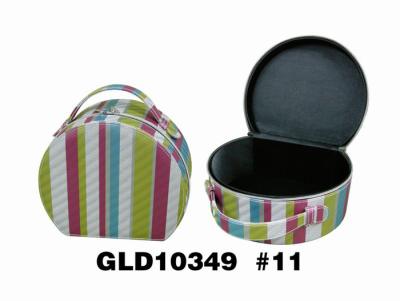 China Colorful Gift Storage Round Travel Jewelry Case Durable SGS Certification for sale