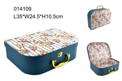 China High End Handle Cardboard Suitcase Gift Box Fashion With Cmyk Printing for sale