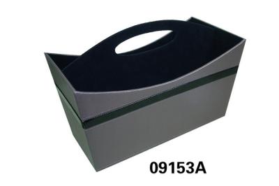 China Professional Faux Leather Paper Packaging Box Rectangular REACH Certification for sale