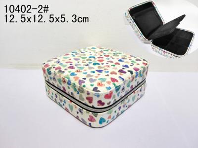 China Square Small Recyclable Luxury Makeup Case Durable PVC Leather Cosmetic Box for sale