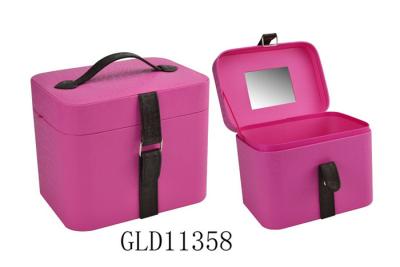 China PU Cosmetic Bag With Mirror for sale