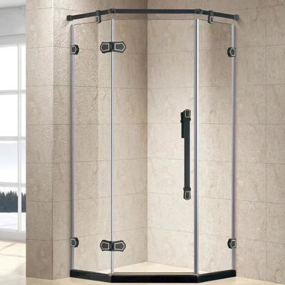 China Good Price Tempered Glass Silding Door Softening Light Transmitted Shower Rooms Shower Enclosure With Frame for sale