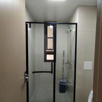 China Light High Quality Transmitted Softening Tempered Glass Shower Room Sliding Door Hotel Room Shower Set For Bathroom for sale