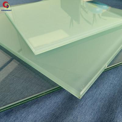 China Yard Jumbo Size Laminated Glass Opaque Milky White Pvb Laminated Tempered Glass For Hotel for sale