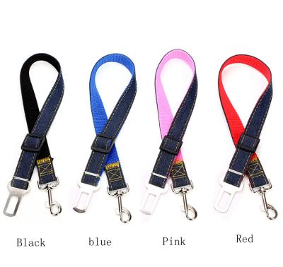 China Pet Car Seat Belt Cowboy Dog Car Seat Belt Retractable Nylon Pet Pull Rope Viable Wholesale for sale