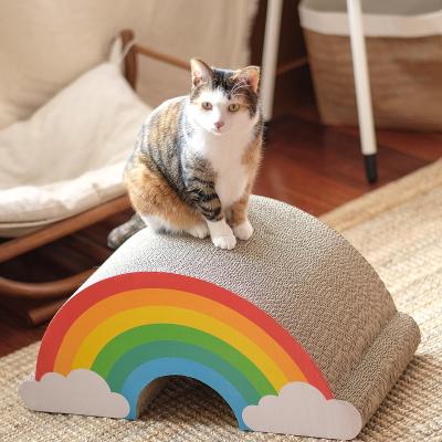 China Viable Cartoon Rainbow Bridge Cat Scratch Board for sale