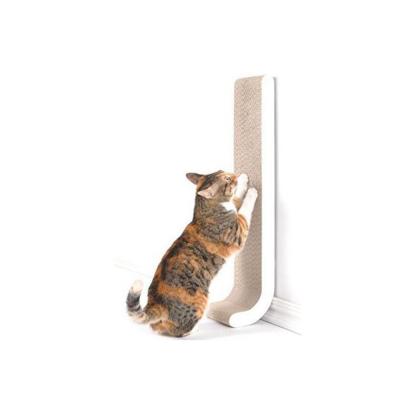 China Viable Amazon Hot Selling Wholesale Color White Wall Mounted Cardboard Cat Scratcher Back for sale